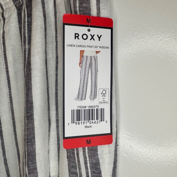 Roxy, Linen Blend Cargo Pants, NWT, Size M - Picture 5 of 9